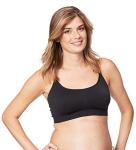 Cake Maternity Cotton Candy Wirefree Nursing Bra for Breastfeeding, Seamless Maternity Sleep Bra, Black, X-Large