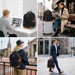 RealCool Laptop Backpack, 31L Travel Backpacks Gift for Women Men, Fits up to 15.6-17 Inch,Water Resistant College Bookbag, for School Business Trip (Black)