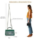 M-ioi-M Small Quilted Flap Crossbody Bag for Women,Soft Lambskin Leather Mini Shoulder Purse with Gold Chain Strap,Classic Luxury Designer Top Handle Lady Evening Handbag(Angel Green,Detachable Strap)