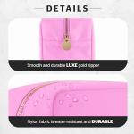 Light Pink Nylon Makeup Bag – Travel Organizer