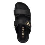 Guess Women's FABULA Flat Sandal, Black 001, 10