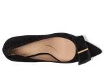 Cole Haan Women's Felicia Bow Pumps, Black Suede, 7-B US
