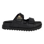 Guess Women's FABULA Flat Sandal, Black 001, 10