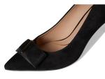 Cole Haan Women's Felicia Bow Pumps, Black Suede, 7-B US
