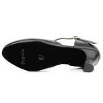 Women’s Black Ankle Strap Salsa Dance Pumps