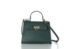 Layla Luxury Leather Crossbody Handbag in Green