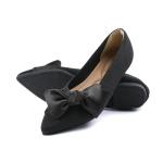 Chic Black Pointed Toe Ballet Flats for Women