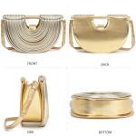 Stylish Woven Evening Clutch – Gold & Silver