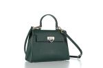 Layla Luxury Leather Crossbody Handbag in Green