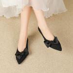 Chic Black Pointed Toe Ballet Flats for Women