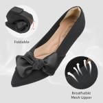 Chic Black Pointed Toe Ballet Flats for Women