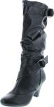 Maggie-39 Women's Slouchy Low Heel Boots - Black