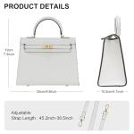 KOPNUR White Leather Crossbody and Tote Bag