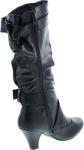 Maggie-39 Women's Slouchy Low Heel Boots - Black