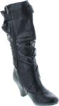 Maggie-39 Women's Slouchy Low Heel Boots - Black