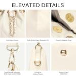 CLUCI White Quilted Leather Slouchy Tote Bag