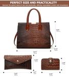 Luxury Crocodile Pattern 3-Piece Bag Set