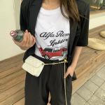 Waist Bag Mini Belt Bag for Women Mini Crossbody Bag Y2k Accessories Belt Purse for Women Fashionable (White,Small)