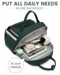 LOVEVOOK Mini Backpack Purse for Women, Small Backpack Bag, Light Weight Stylish Backpack for Daily Travel, Drak Green-Beige-Black