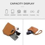 OUYGZOU Woven Tote Bag for Women with Coin Purse, Foldable Chain Small Crossbody Handbags, Fashion Shoulder Bag, Hobo Satchel (Brown)