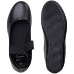 Alpine Swiss Peony Ballet Flats Shoes for Women | Elastic Ankle Strap Flats | Round Closed-Toe Shoes | Slip On Loafers | Padded for Comfort Leatherette BLK 9