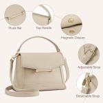 BOSTANTEN Crossbody Bags for Women Vegan Leather Small Purse with Top Handle Shoulder Handbags for Everyday Use, Nude