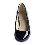 DREAM PAIRS Women's Dress Comfortable Low Heel Pump Shoes,Size 7.5,Navy/Pat,LUVLY