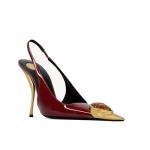 Womens Glam Slingback Stiletto Heels with Gems