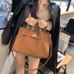 HaiPomo Large Leather Tote & Crossbody Bag