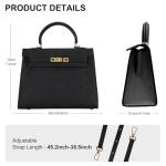 KOPNUR Luxury Leather Crossbody Tote Bag - Black