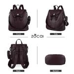 Stylish ZOCAI Anti-Theft Leather Backpack Purse
