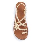 Ivory Plaka Palm Leaf Summer Sandals for Women