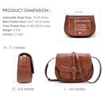 Stylish Vegan Leather Brown Crossbody Saddle Bag