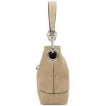 Taupe Hobo Shoulder Bag with Snap Hook