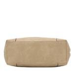 Taupe Hobo Shoulder Bag with Snap Hook