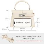 Cute Vegan Leather Mini Top-Handle Purse in Cream