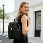 Boyatu Women's Leather Backpack - Stylish Casual Travel Bag