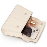 Cute Vegan Leather Mini Top-Handle Purse in Cream