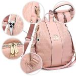 Trendy Pink Women's Backpack Set with Anti-Theft Pockets