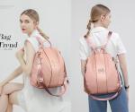 Trendy Pink Women's Backpack Set with Anti-Theft Pockets