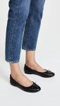 Sam Edelman Felicia Black Leather Ballet Flats