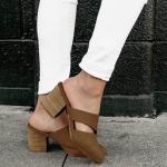 Syktkmx Women's Backless Chunky Stacked Mules