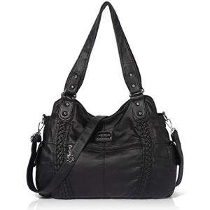 Angel Barcelo Black Soft Leather Hobo Bag