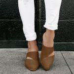 Syktkmx Women's Backless Chunky Stacked Mules