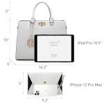 Dasein Women's Chic Satchel and Clutch Set