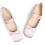 LUXINYU Pink Bowknot Mary Jane Flats for Women