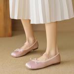 LUXINYU Pink Bowknot Mary Jane Flats for Women