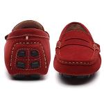 Osslue Women's Red Suede Slip-On Loafers