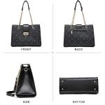 Dasein Monogrammed Black Tote with Matching Clutch