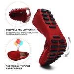 Osslue Women's Red Suede Slip-On Loafers